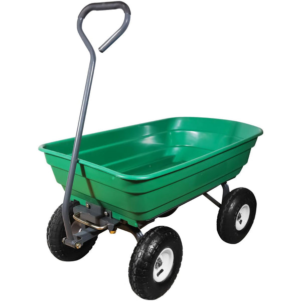 Daolar kippbarer Gartenwagen, Camping-/Strandwagen mit 180° drehbarem Griff und 25 cm pannensicheren Reifen